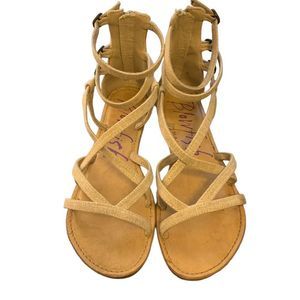 Blowfish Tan Strappy Sandels with Zipper Size 9